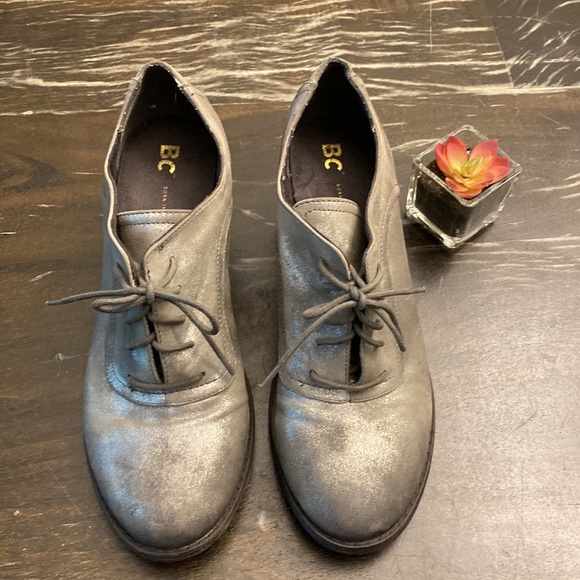 BC| Born In California Silver Metallic Heel Loafers women’s 10 - Picture 2 of 9